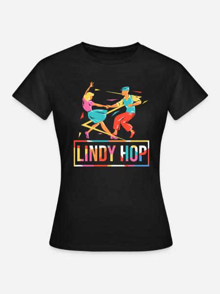 Lindy Hop Design für deinen Tanzschüler - Frauen T-Shirt - Schwarz