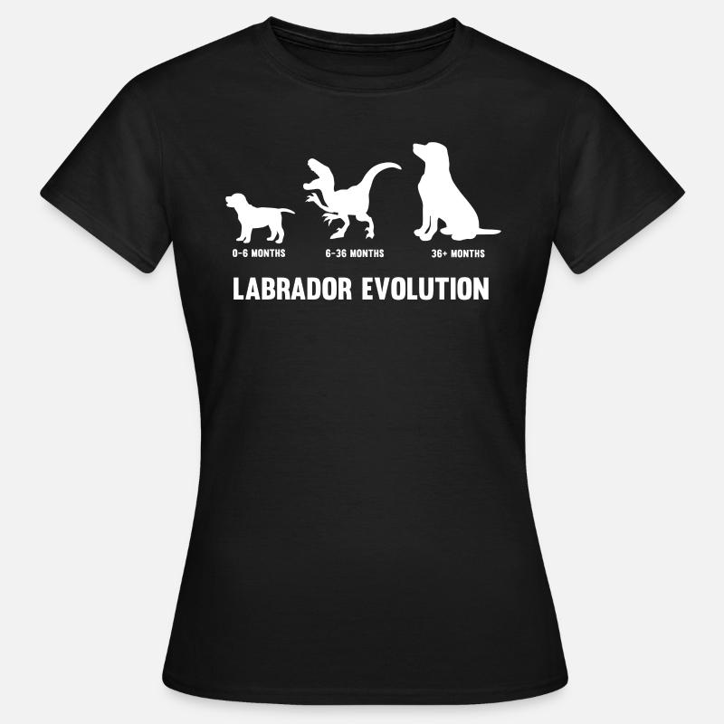 Labrador Evolution für einen Hundehalter Labrador - Frauen T-Shirt - Schwarz