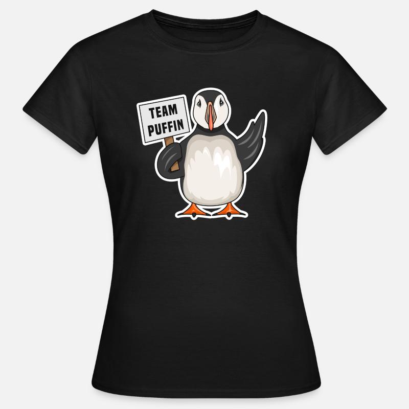 Puffin Gschenk for Puffin Fan - Dame-T-shirt - sort