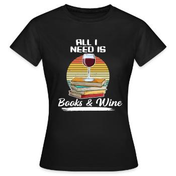 Lire les livres Sort d’un nerd de livre - T-shirt Femme - noir - Devant - AI Model Female 172 dark (172cm)
