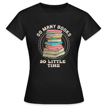 Bibliothécaire design pour un ver de bibliothèque - T-shirt Femme - noir - Devant - AI Model Female 172 dark (172cm)