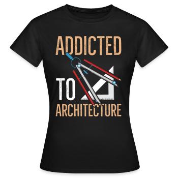 Architecture design pour une architecture nerd - T-shirt Femme - noir - Devant - AI Model Female 172 dark (172cm)