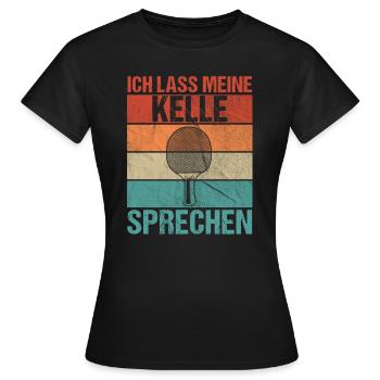 Ping-pong Proverbe pour un joueur de ping-pong - T-shirt Femme - noir - Devant - AI Model Female 172 dark (172cm)