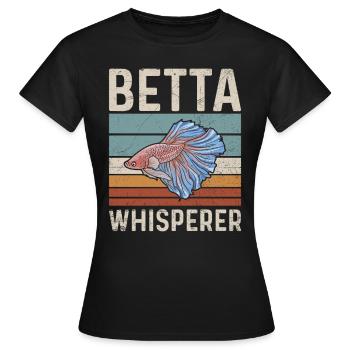 Betta Whisperer Angebot für einen - Frauen T-Shirt - Schwarz - Vorne - AI Model Female 172 dark (172cm)