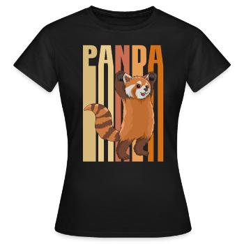 Red Panda Design für einen Red Panda Zoowärter - Frauen T-Shirt - Schwarz - Vorne - AI Model Female 172 dark (172cm)