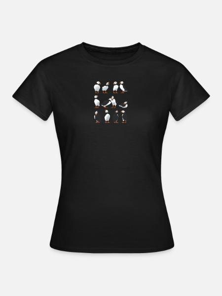 Puffin Friends - Women's T-Shirt - black