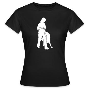 Bei Fuss - Frauen T-Shirt - Schwarz - Vorne - AI Model Female 172 dark (172cm)