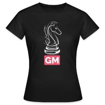 Chess Grandmaster Knight GM Chess Player Tournament - Women's T-Shirt - black - Front - AI Model Female 172 dark (172cm)