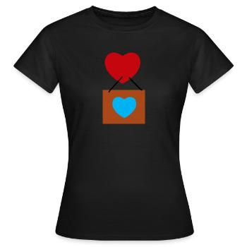 Ballon - T-shirt Femme - noir - Devant - AI Model Female 172 dark (172cm)