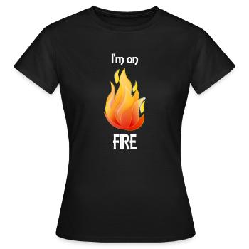 Je brûle - je suis en feu - T-shirt Femme - noir - Devant - AI Model Female 172 dark (172cm)