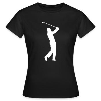 Golf Golfer Golfspieler Golfplatz - Frauen T-Shirt - Schwarz - Vorne - AI Model Female 172 dark (172cm)