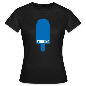 Eisdiele Stirling Schottland Eiscrème - Frauen T-Shirt - Schwarz - Vorne - AI Model Female 172 dark (172cm)