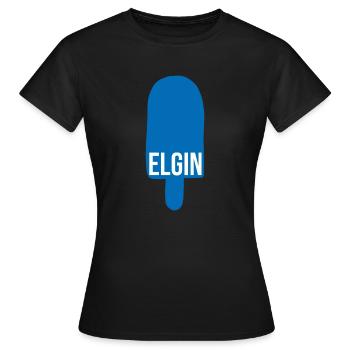 Elgin Schottland Eisdiele - Frauen T-Shirt - Schwarz - Vorne - AI Model Female 172 dark (172cm)