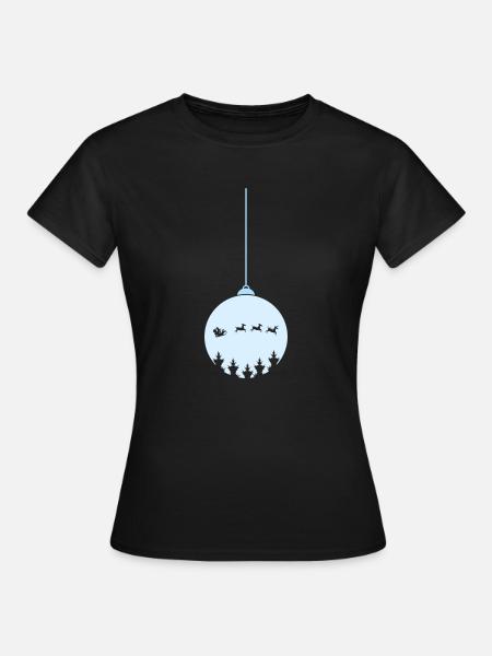 weihnachtskugel christmas - Frauen T-Shirt - Schwarz