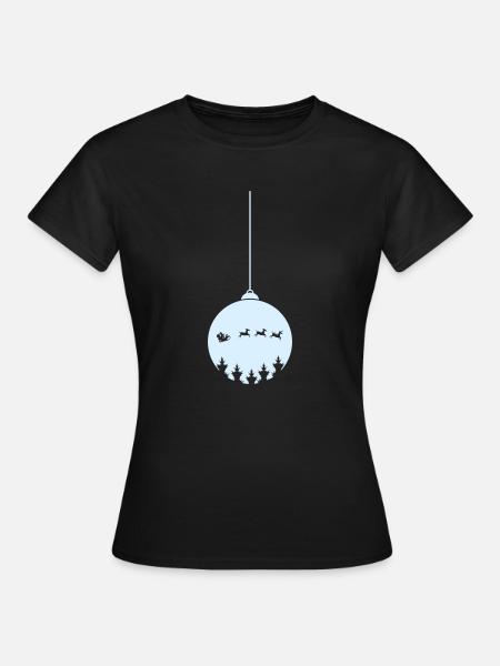 Weihnachtskugel Christmas - Frauen T-Shirt - Schwarz