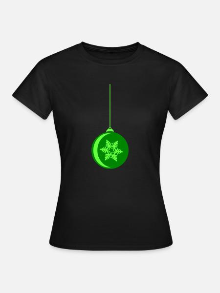 weihnachtskugel stern - Frauen T-Shirt - Schwarz
