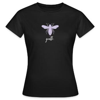 Purple Pastel Bee Gentle Bee Be Gentle - Women's T-Shirt - black - Front - AI Model Female 172 dark (172cm)