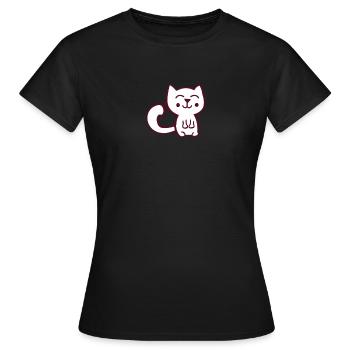little kitty - Women's T-Shirt - black - Front - AI Model Female 172 dark (172cm)