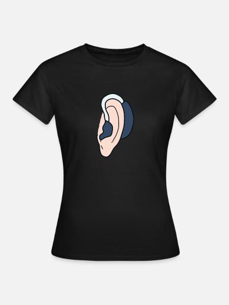 Hearing aid Hearing impaired, deaf and hard of hea - Women's T-Shirt - black