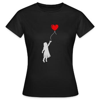 Des filles avec des ballons. Cadeau idée d’anniversaire - T-shirt Femme - noir - Devant - AI Model Female 172 dark (172cm)