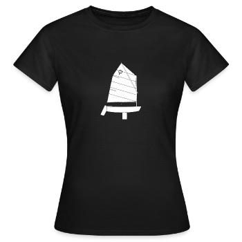 optimist - Women's T-Shirt - black - Front - AI Model Female 172 dark (172cm)