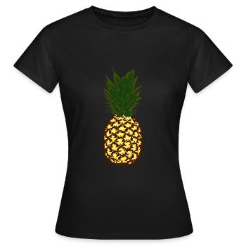 Pineapple Summer Festival Holiday - Women's T-Shirt - black - Front - AI Model Female 172 dark (172cm)