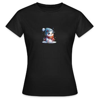 Bonhomme de neige pour les enfants - T-shirt Femme - noir - Devant - AI Model Female 172 dark (172cm)