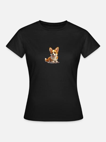 Niedlicher kleiner Hund - Frauen T-Shirt - Schwarz