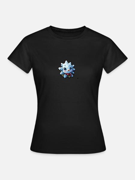 Schneeflocke für Kinder - Frauen T-Shirt - Schwarz