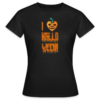 I love Halloween - Party Kostüm - Frauen T-Shirt - Schwarz - Vorne - AI Model Female 172 dark (172cm)