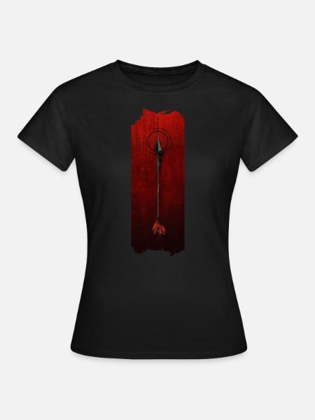 Piercing-Präzision: Pfeil - Frauen T-Shirt - Schwarz