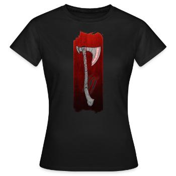 Koryphäen-Verfolgung: Axt des Jägers - Frauen T-Shirt - Schwarz - Vorne - AI Model Female 172 dark (172cm)