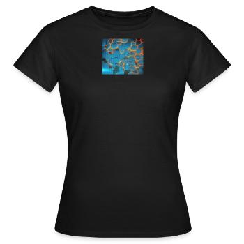 Hexagon secheck nids d’abeilles - T-shirt Femme - noir - Devant - AI Model Female 172 dark (172cm)