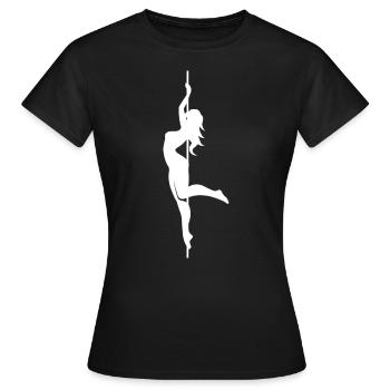 Women's pole dancing pole dancing - Women's T-Shirt - black - Front - AI Model Female 172 dark (172cm)