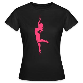 Women's pole dancing pole dancing - Women's T-Shirt - black - Front - AI Model Female 172 dark (172cm)