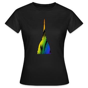 Turin Pride - T-shirt Femme - noir - Devant - AI Model Female 172 dark (172cm)