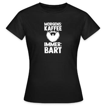 Bearded Bearded Beard - Women's T-Shirt - black - Front - AI Model Female 172 dark (172cm)