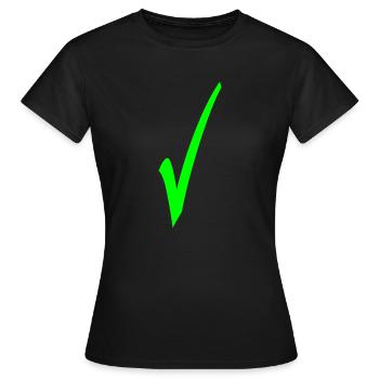 Haken in Grün - Frauen T-Shirt - Schwarz - Vorne - AI Model Female 172 dark (172cm)