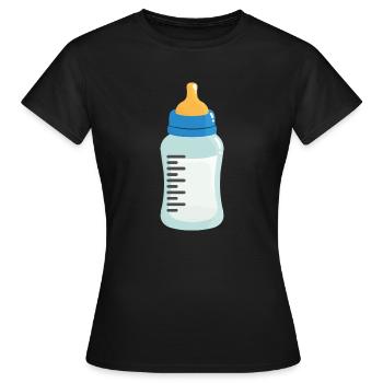 Baby Flasche - Frauen T-Shirt - Schwarz - Vorne - AI Model Female 172 dark (172cm)