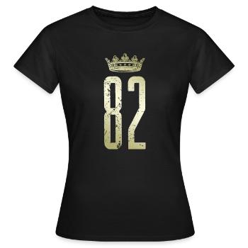 82 Numéro Couronne - T-shirt Femme - noir - Devant - AI Model Female 172 dark (172cm)