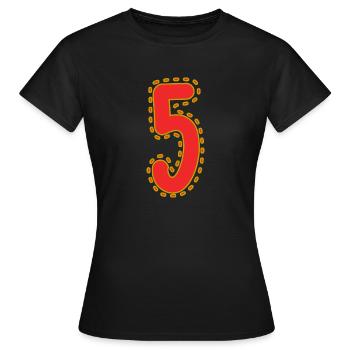 5. 5 YEARS. 5th ANNIVERSARY. 5 YEAR ANNIVERSARY - Women's T-Shirt - black - Front - AI Model Female 172 dark (172cm)