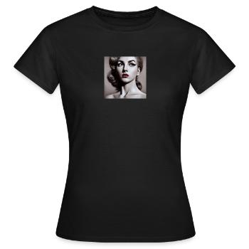 Pin Up Girl 2 - Women's T-Shirt - black - Front - AI Model Female 172 dark (172cm)