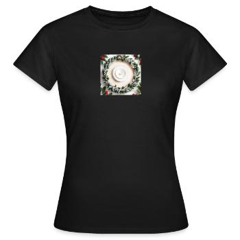 Skandinavischer Stil: Festliches Design - Frauen T-Shirt - Schwarz - Vorne - AI Model Female 172 dark (172cm)