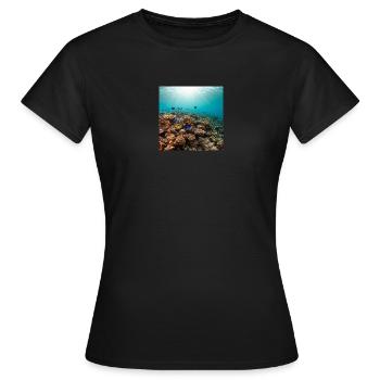 Korallenriff - Frauen T-Shirt - Schwarz - Vorne - AI Model Female 172 dark (172cm)