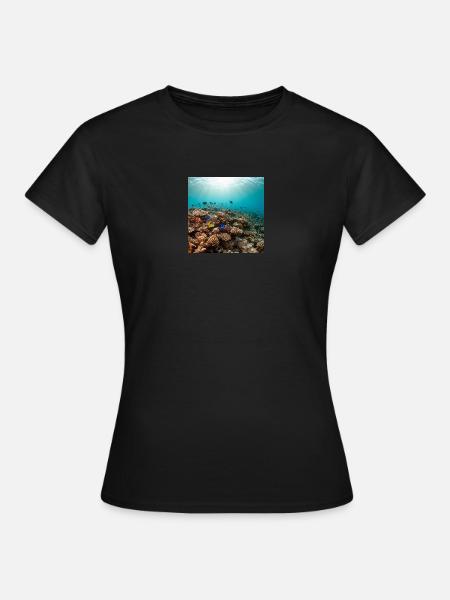 Korallenriff - Frauen T-Shirt - Schwarz