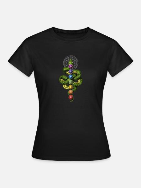Kundalini-Chakren - Dame-T-shirt - sort