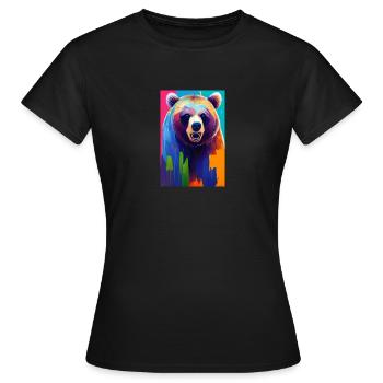 grizzly bear - Frauen T-Shirt - Schwarz - Vorne - AI Model Female 172 dark (172cm)