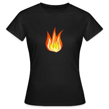 FIRE - Women's T-Shirt - black - Front - AI Model Female 172 dark (172cm)