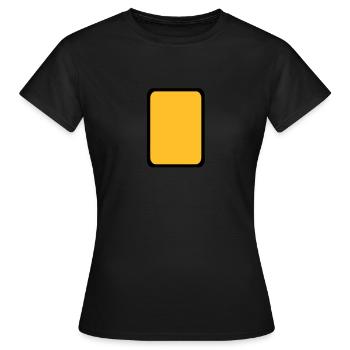 Carton jaune Arbitre - T-shirt Femme - noir - Devant - AI Model Female 172 dark (172cm)