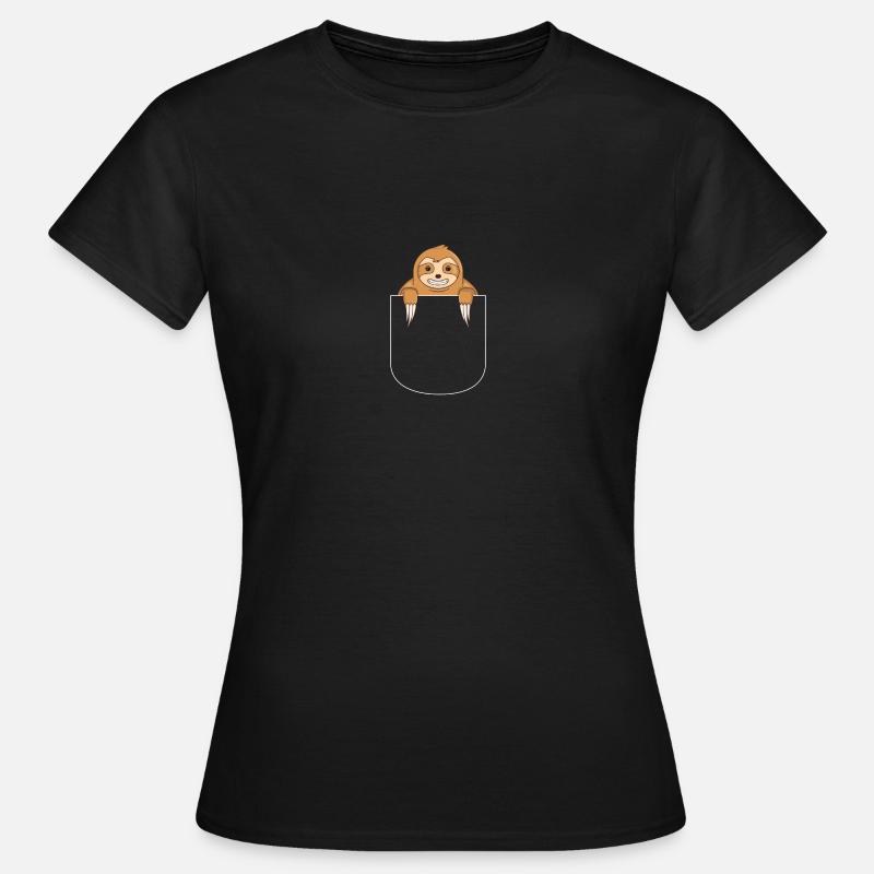 Sloth in the bag - Women's T-Shirt - black